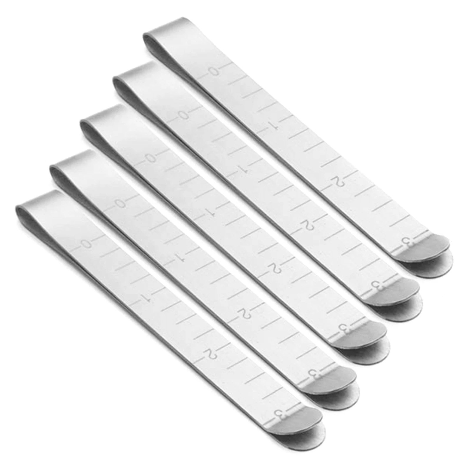 5Pcs Silver Sewing Quilting Clips Stainless Steel Hemming Clips Measurement Ruler Patchwork Fabric Quilting Craft Sewing Tool