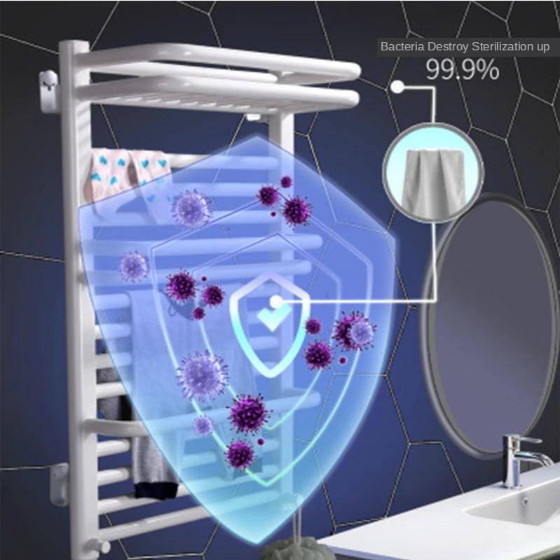 Pemanas Cerdas Suhu Konstan Pemanas Listrik Rak Handuk Rumah Tangga Kamar Mandi Toilet Rak Pengeringan Rak Handuk