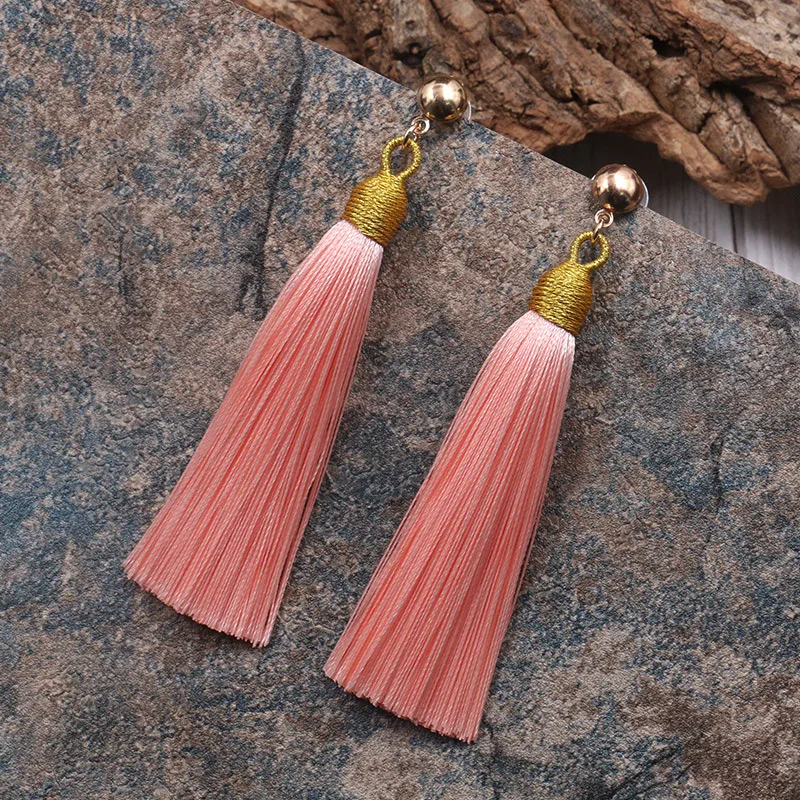 BTWGL New Hot Bohemia Women\'s Long Tassel Earrings European Exaggerated Boho Vintage Pendant Earrings Women\'s Jewelry