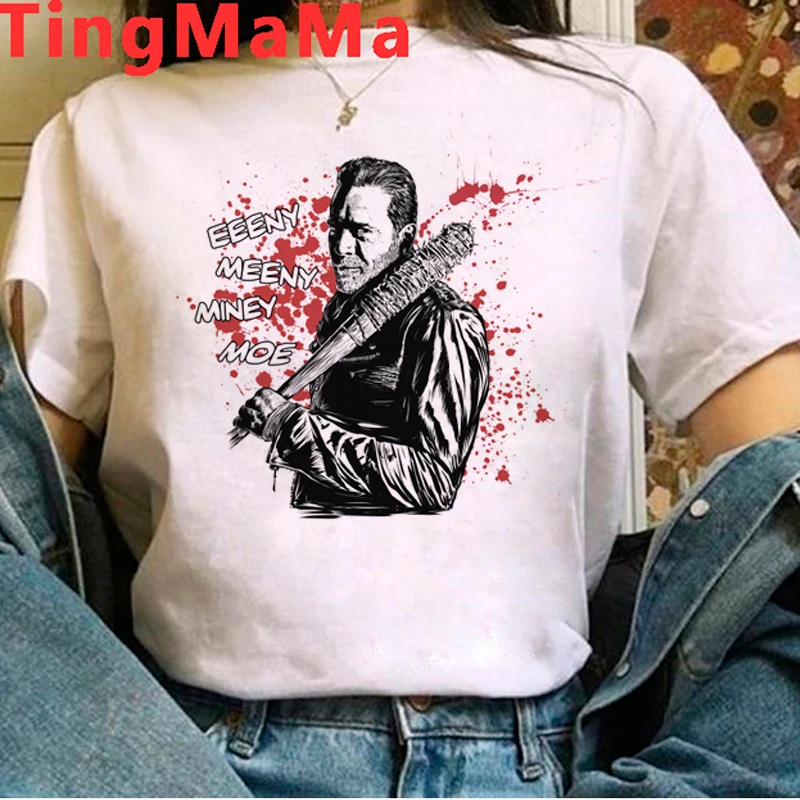 2021 Hot TV The Walking Dead T Shirt Men Horror Zombie Graphic Tees I Am Negan T-shirt Unisex Tops Cartoon Harajuku Tshirt Male