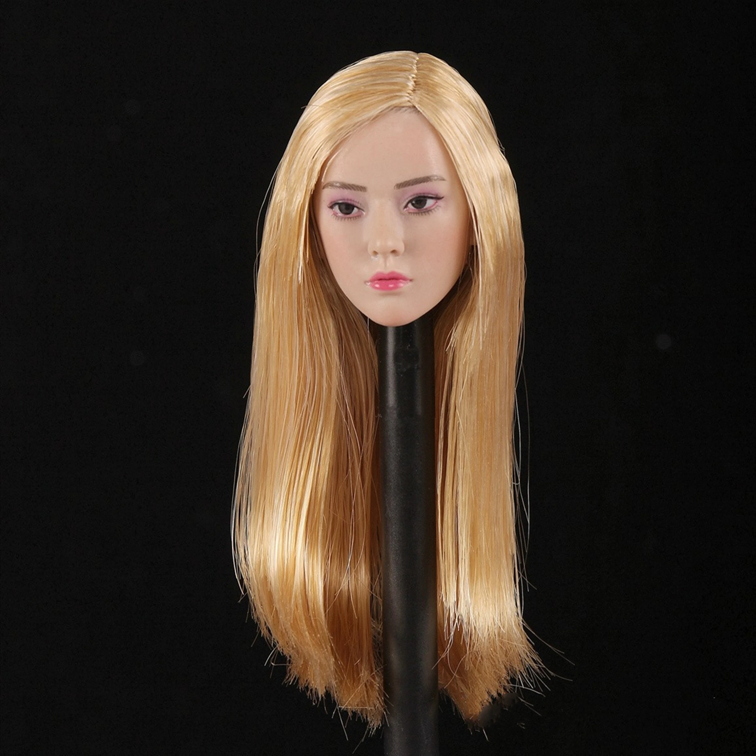 1/6 Blonde Hair Sakurahime Killer Girl Head Carved Model Fit 12'' Pale Female TBLeague Phicen Action Figure Body