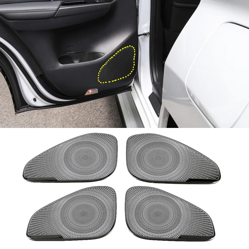 For MITSUBISHI PAJERO SPORT MONTERO 2020 Car Audio Speaker Cover Trim Door Loudspeaker Cover Trim Car Accessories interior