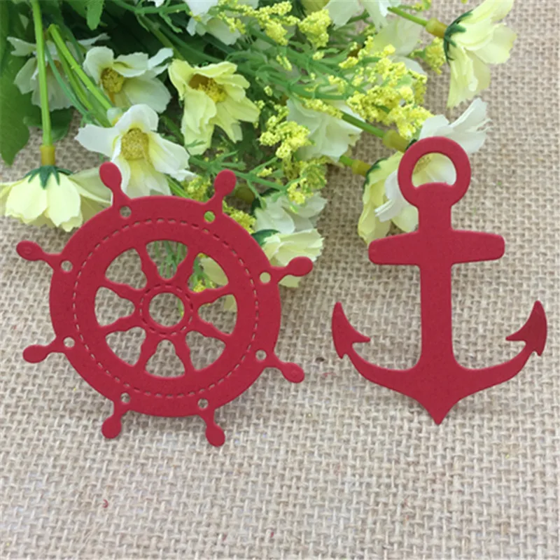 Sailing Anchor ship Metal stencil mold Cutting Dies decoration scrapbook die cuts Album Paper Craft Embossing DIY Card Crafts