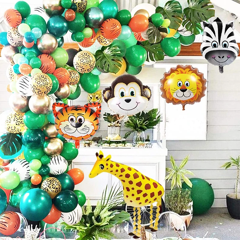 

Animal Balloons Garland Arch Kit Jungle Safari Theme Party Decor Supplies Favor Kids Boys Birthday Party Baby Shower Decorations