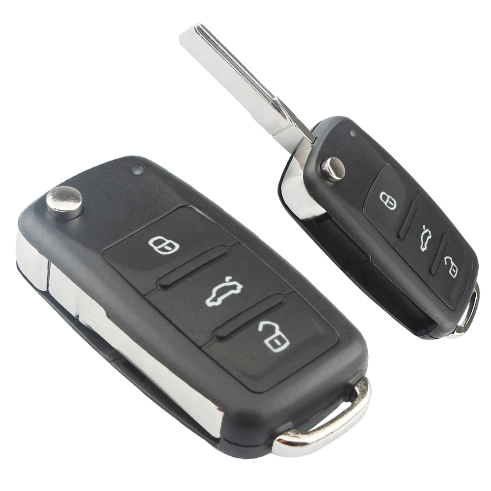 

Flip Folding Car Key Shell For Volkswagen Passat B5 B6 3Button Remote Case Replacement Key Case No Chip