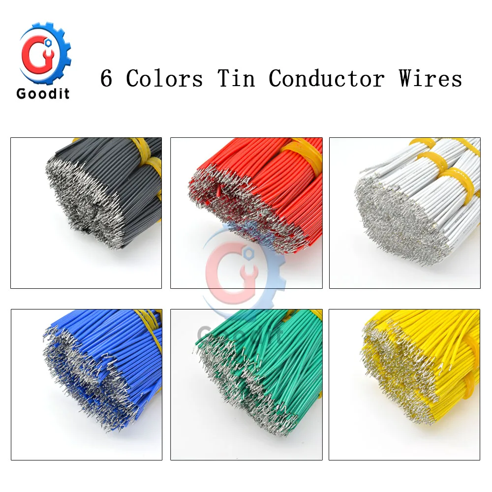 100pcs/lot Pcb Solder Cable Tin-Plated Breadboard Jumper Cable Wire 20cm 24AWG For Arduino Two Ends PVC Wire Electronic