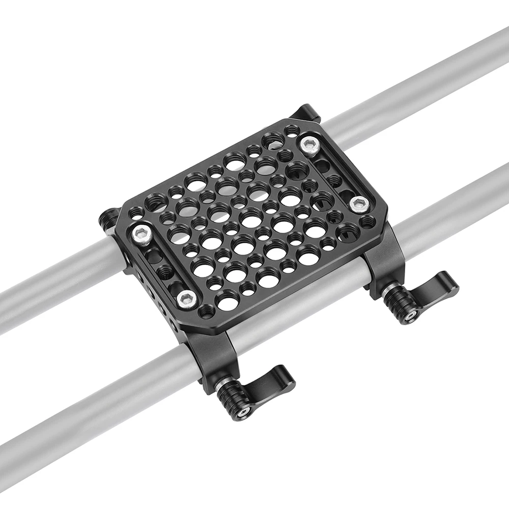 KIMRIG Multi-Funktionale Stativ Montage Käse Platte Grundplatte Mit 15mm Dual Rod Clamp Für 15mm Stange Unterstützung system Foto Studio – Detail 5