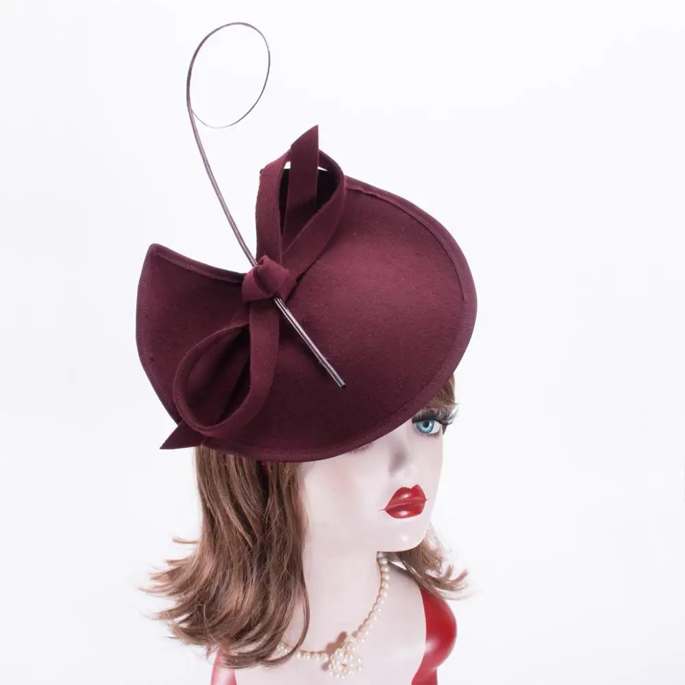 Lawliet Womens 1950s Vintage Look Wool Felt Saucer Headpiece Fascinator Cocktail Hat A570