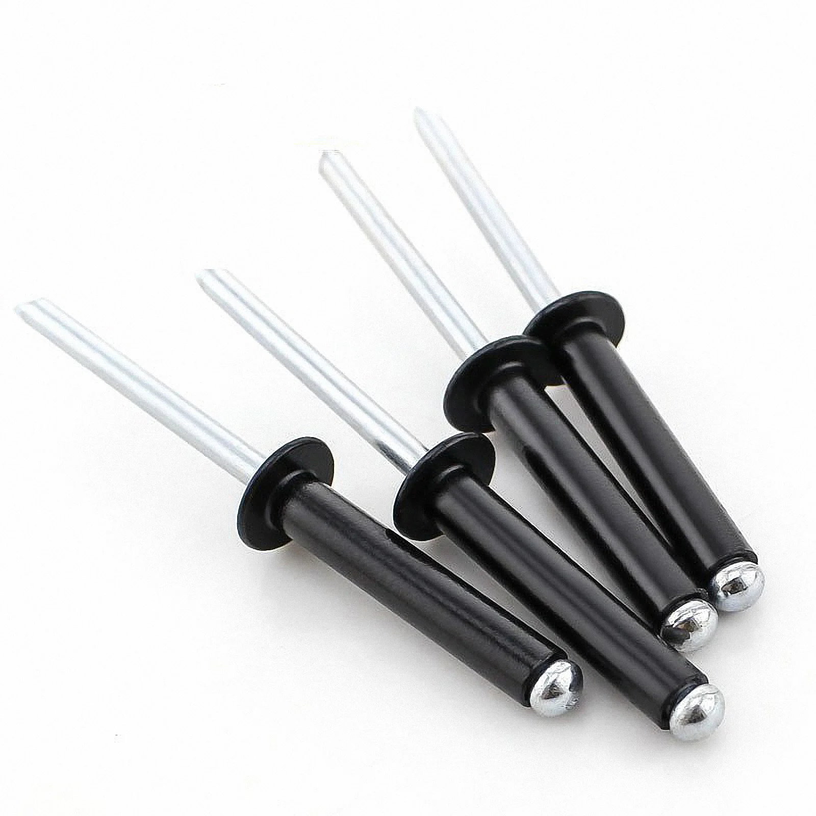 

20/50/100pcs M3.2 Black Aluminium Mushroon Head Break Mandrel Blind Rivets Pop Rivets For Furniture Car Aircraft Length 5 ~ 19mm