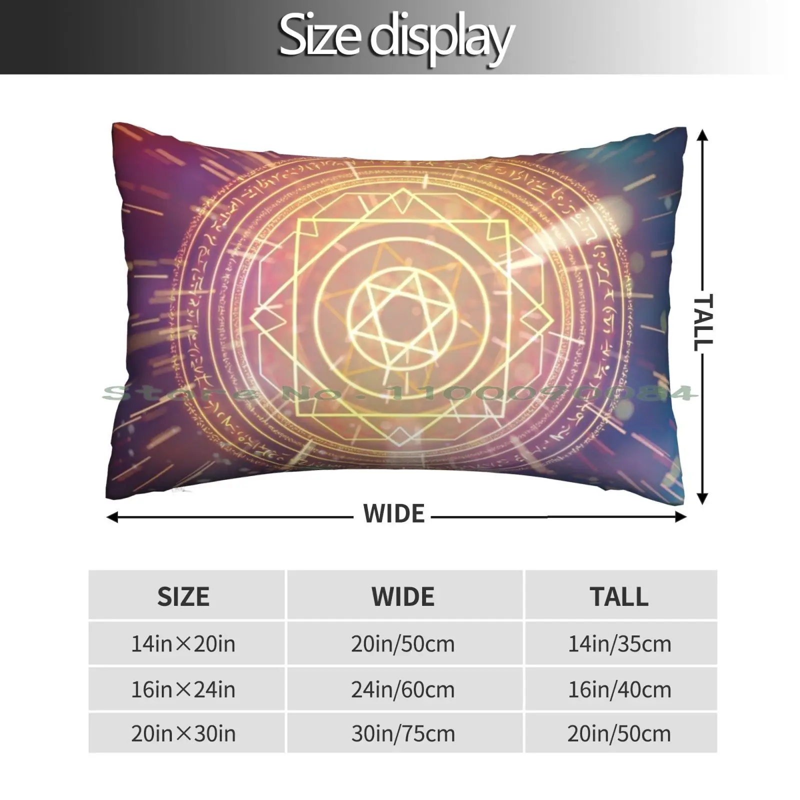 Strange Magic Mandala 1 Pillow Case 20x30 50*75 Sofa Bedroom Dragon Eye Fire Knight Fantasyworld Monster Long Rectangle