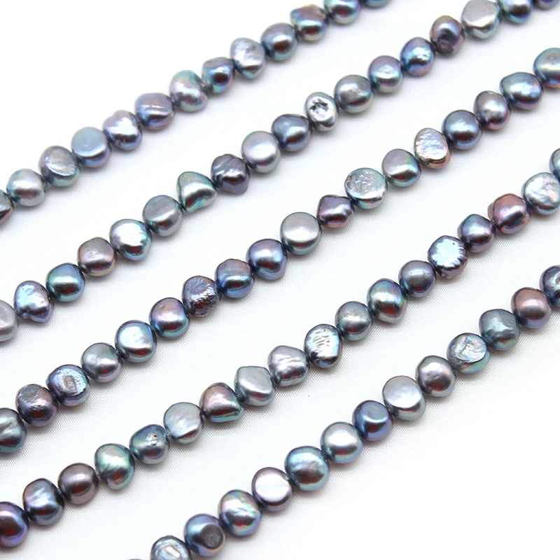 100% Natural Dark Blue Freshwater Pearl Irregular Baroque Pearls Bead For Jewelry Making DIY Bracelet Necklace 14\