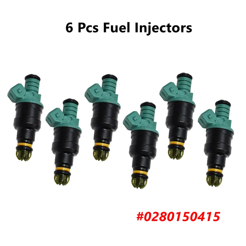 

6pc NEW Fuel Injectors For BMW 3.0L M3 2.5L 323i 525i E36 E34 M50 S50 0 280 150 415 0280150415