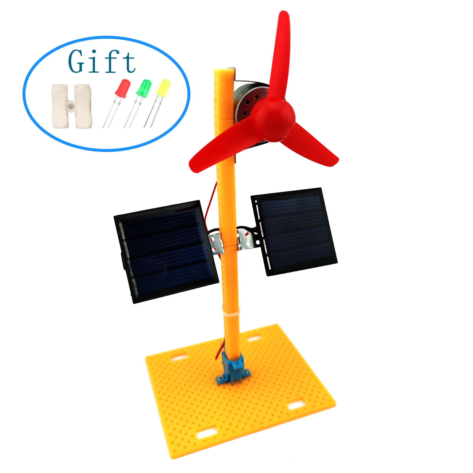 

DIY Solar powered Fan Model Kit Science Toys for Boys Creative Physics Experiment Kids Friends Gift School Education Project