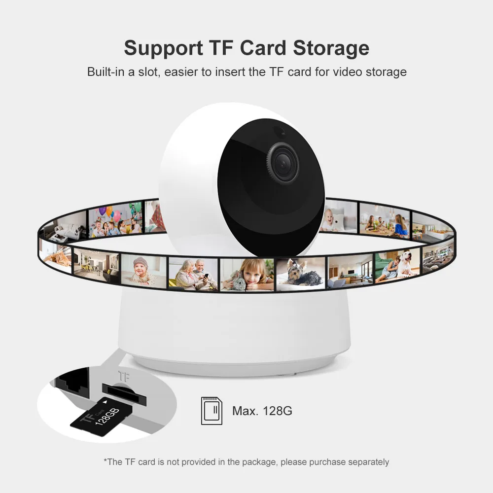 سونوف 1080P HD IP كاميرات الأمن مزودة بخاصية WiFi اللاسلكية APP التحكم GK-200MP2-B محقق الحركة 360 ° عرض النشاط تنبيه الكاميرا