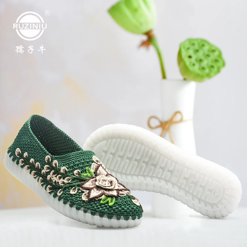 2024 Diy Hand Knitting Materials Slippers Crystal sole Rubber Outsole Crochet Needles Indoor Slippers