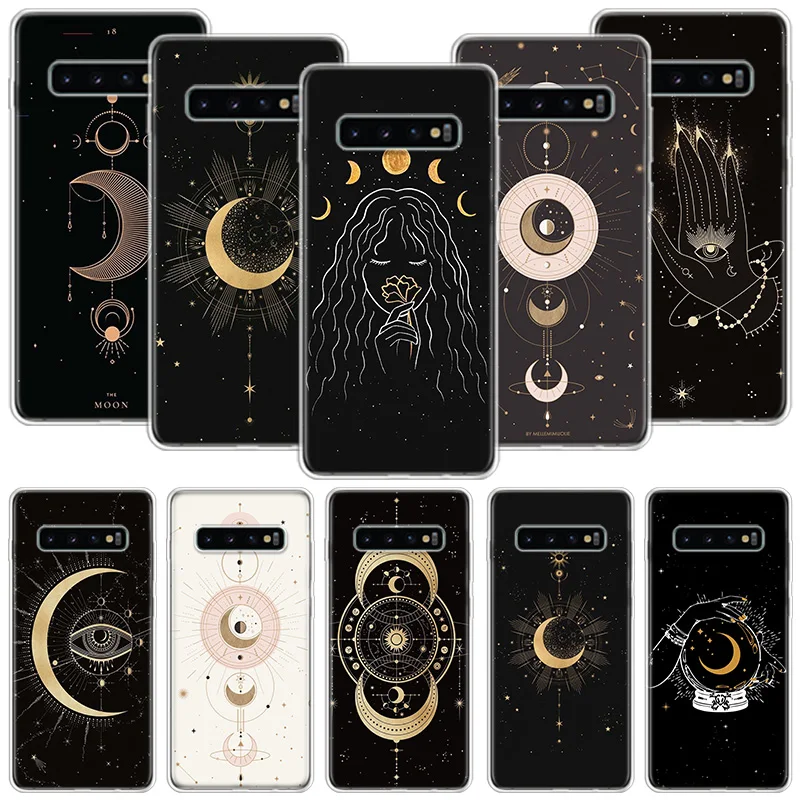 Moon Mystery Totem Witche Phone Case For Samsung Galaxy S24 S23 S22 S21 S20 Ultra S20 FE S10 Plus S9 S8 + Fundas Cover Coque