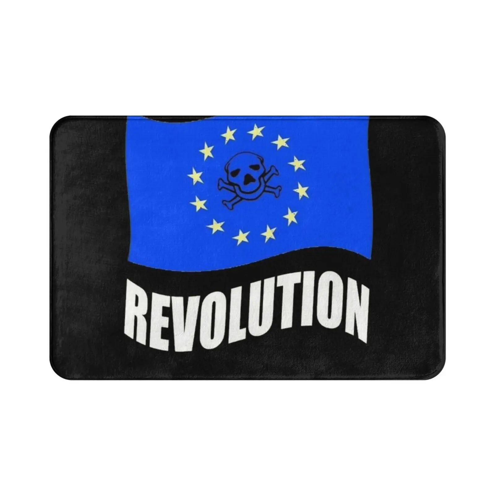 Revolution #6 Carpet Mat Rug Cushion Soft Non-Slip Revolution Rage Ericlag Eric Lag Flag Europe Europa Skull Jolly Roger