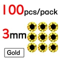 100 Piezas de Oro de 3 mm