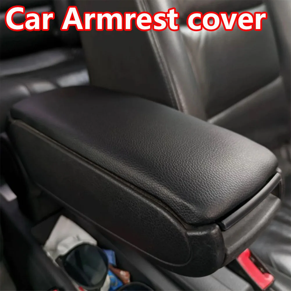 

1 Pcs Leather Car Armrest Latch Cover Center Console Arm Rest Storage Box Lid Cover Car Accessories For Audi A6 C5 1999-2005