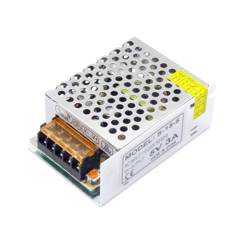 DC 5V 3A 4A 5A Regulated Switching Power Supply 15W 20W 25W AC DC SMPS Input AC110V 220V Universal For Led Display Light view 4