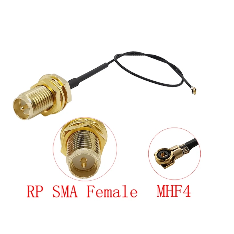 1Pcs RP SMA Female Jack To MHF4 IPX U.FL RF Coaxial Antenna Cable Connector 0.81mm Coax Cable Pigtail Extension Wire 5-50CM