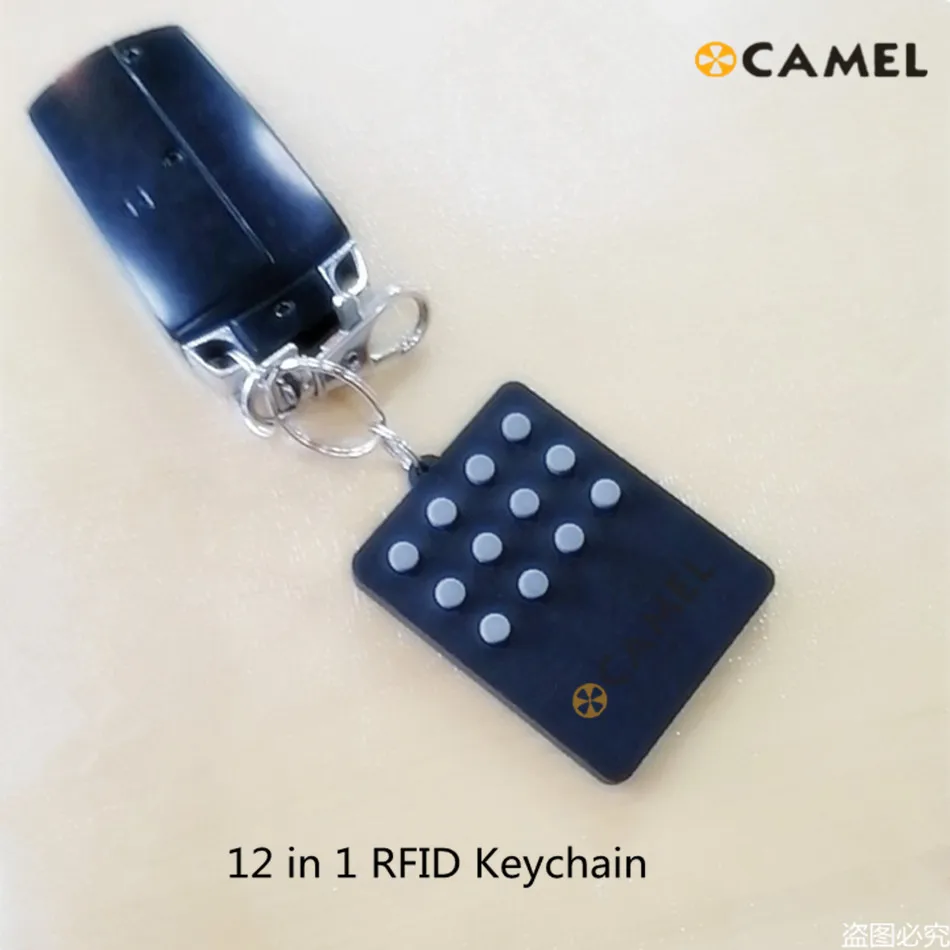 RFID Multiple12 in 1 Keyfob 125khz T5577 EM Writable IC 13.56Mhz M1k S50 UID changeable Card CUID Complex Button Keychain Tag