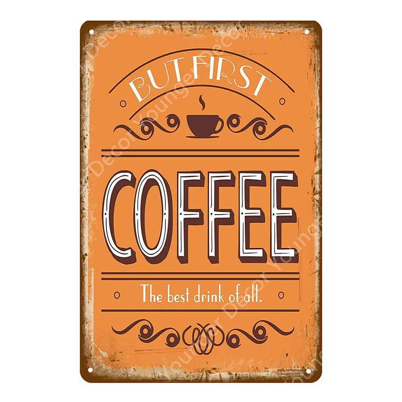 Cafe Mocha Metal Tin Signs Drink Tea Coffee Poster Vintage Wall Sign Art Decor Shabby Classic Plaques Kitchen Bar Plate Painting