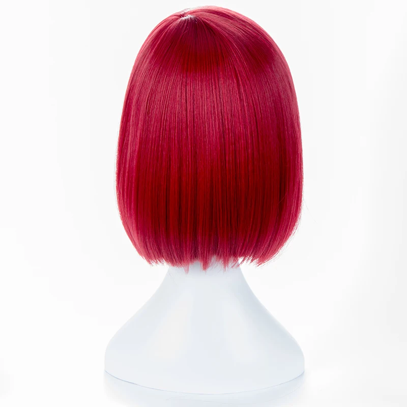 Danganronpa V3 Killing Harmony Yumeno Himiko Red Short Wig Cosplay Costume Dangan Ronpa Heat Resistant Hair Women Party Wigs