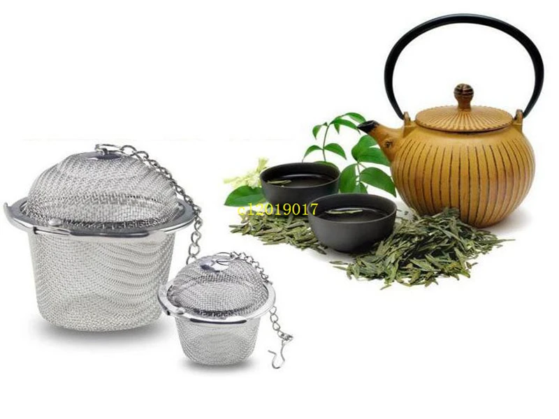 

100pcs/lot Stainless Steel Mesh Ball Reusable Strainer Spice Locking Tea Filter Infuser Kitchen Tool Free Shipping