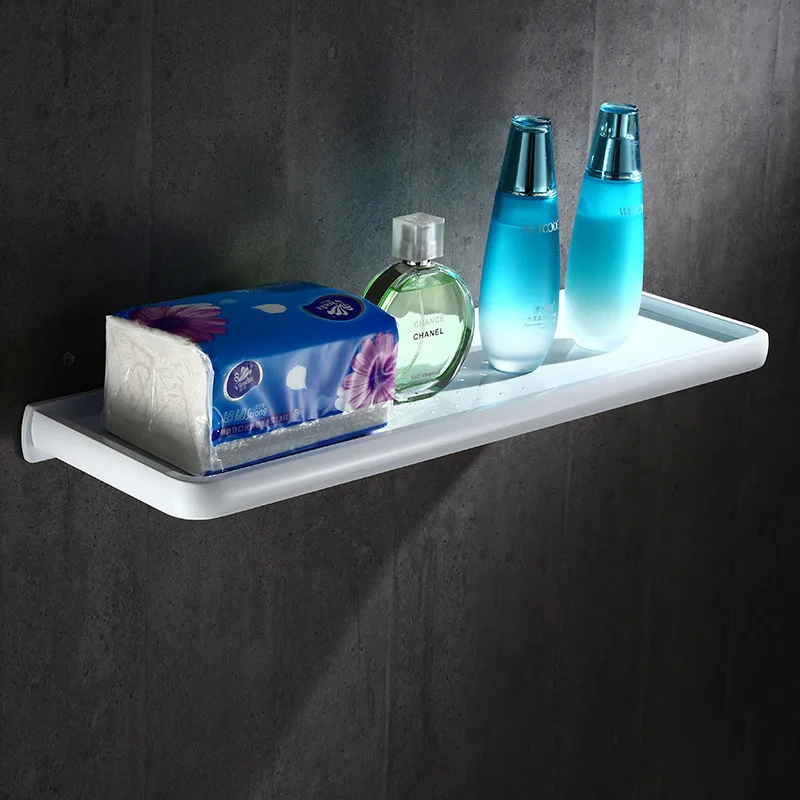 

Bathroom Shelf Shower Shampoo Soap Holder Bathroom Shelf Black Bathroom Accessory Storage Organizer Rack Holder Aluminum Square