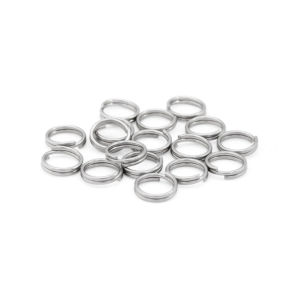 100pcs Stainless steel Jump Ring double rings Double Loops Split Rings Connectors DIY Jewelry Making Supplies for DIY Wholesale