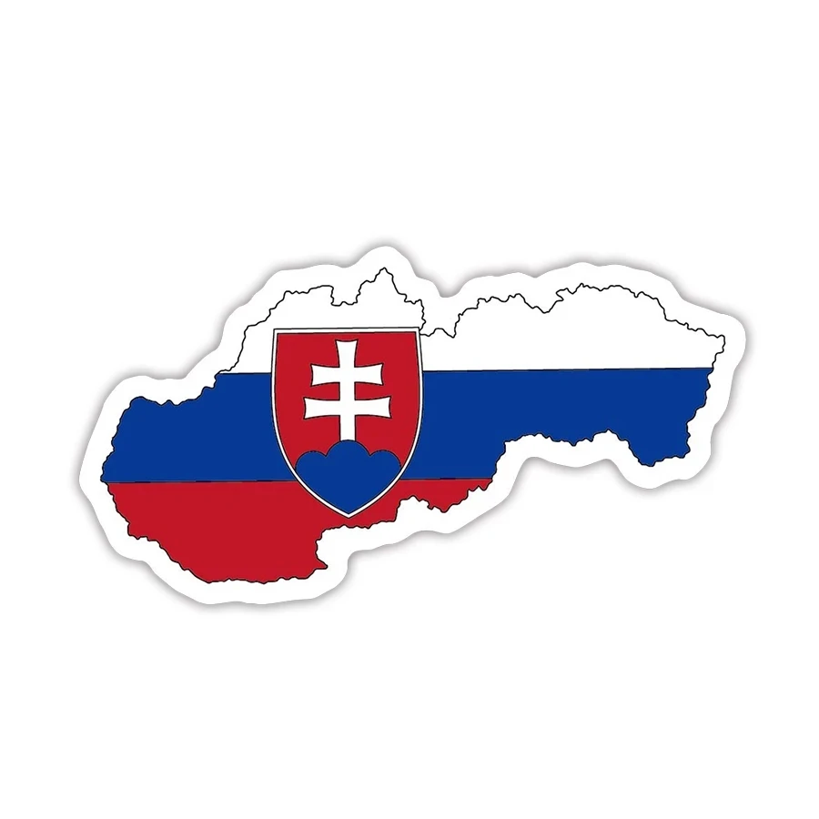 A0556#13cm/17cm Removable Decal Slovakia Map Flag Car Sticker Waterproof Accessories on Bumper Rear Window