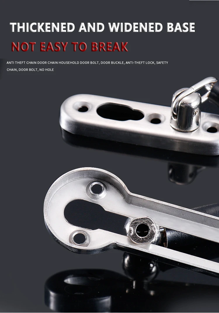 WV Anti-diebstahl Edelstahl Hotel Tür Kette Latch Sicherheit Wache Sicherheit Lock Sicherheit Limiter Werkzeuge Hardware für Hause tür – Detail 11