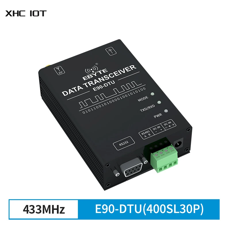 

SX1268 RS232 RS485 Wireless Lora Modem Lora 400Mhz 30dBm 10Km Long Range 0.3k~62.5kbps XHCIOT E90-DTU(400SL30P)