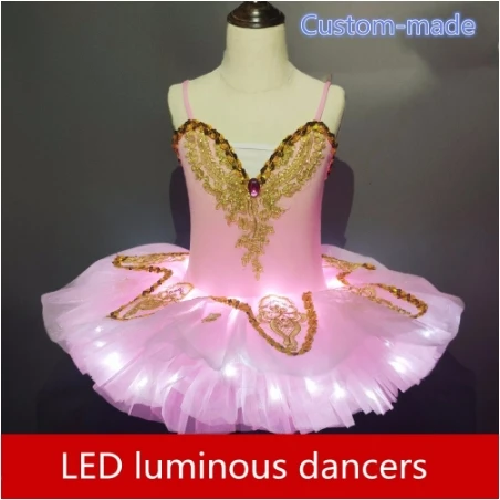 diy Children's luminous ballet skirt Adult Swan sling Soft dress Fluorescent LED Costume Creative stage props