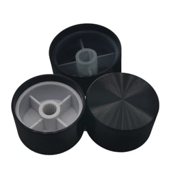 1 pcs 30x17mm 6mm Shaft Hole Aluminum Alloy Potentiometer Knob Cap Encoder Volume Control Audio Knob ( D axis / Knurled Shaft)