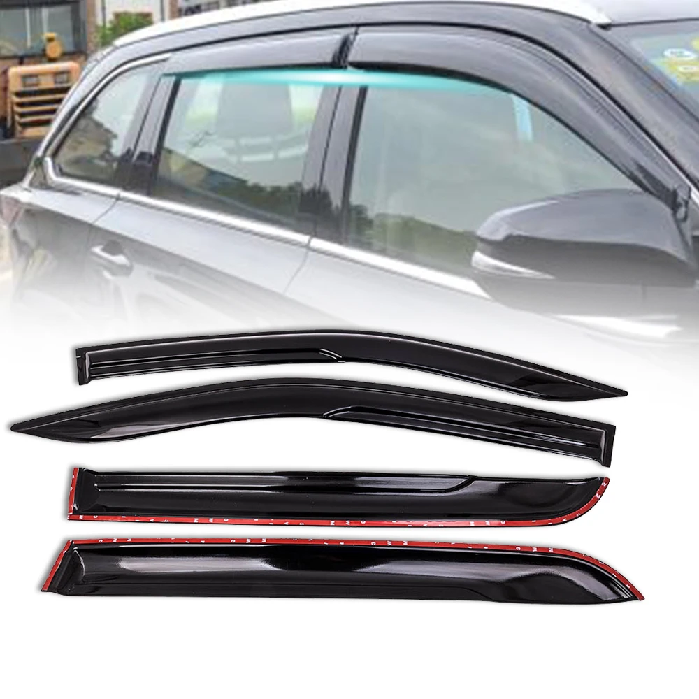 4PCS Side Window Visors Weathershields Wind Rain Guard for Toyota Hilux 2015 2016 2017 2018 2019