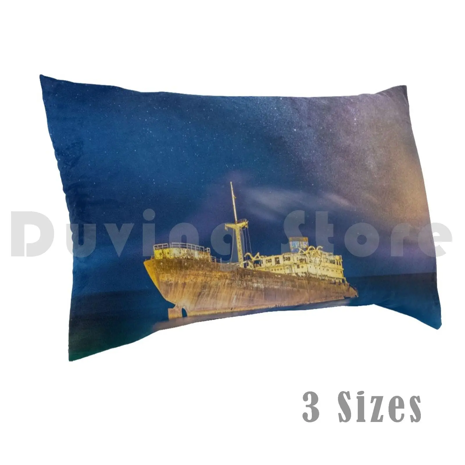 Funda de almohada de La Vía Láctea, 20x30 pulgadas, Icimages, Lanzarote, naufragio, Telamon, azul mar, azul cielo viejo