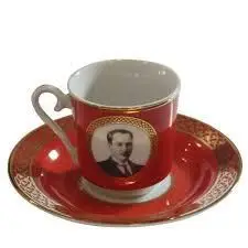 DOLBOVI Kutahya Has Porcelain 2 li Ataturk coffee cup Pad mug кружка coffee cup cup