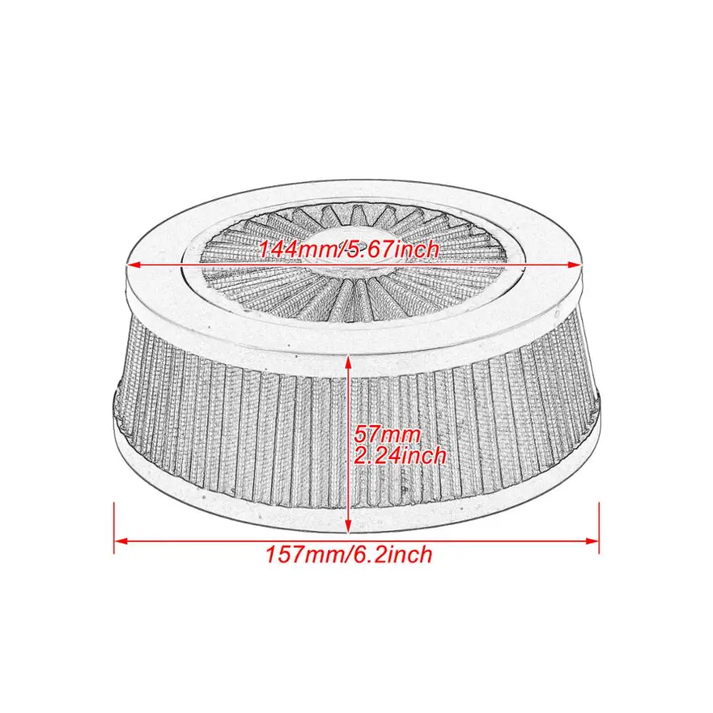 Motorcycle Red Air Cleaner Intake Filter Element Repalecment For Harley Sportster XL 883 Dyna Softail Touring Road Street Glide