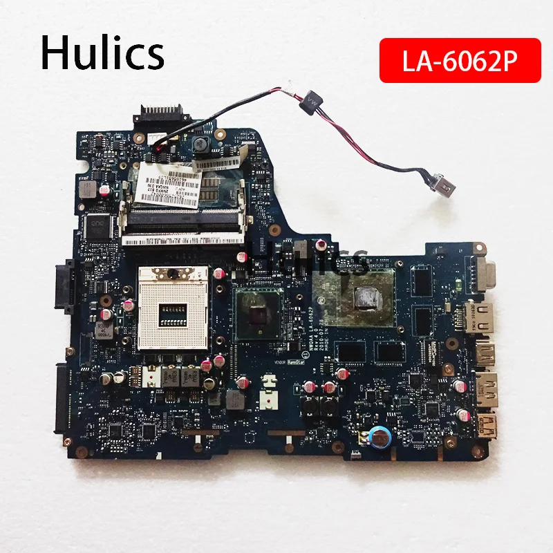 

Hulics Used For Toshiba Satellite A660 A665 Laptop Motherboard LA-6062P K000109880 Mainboard HM55 DDR3