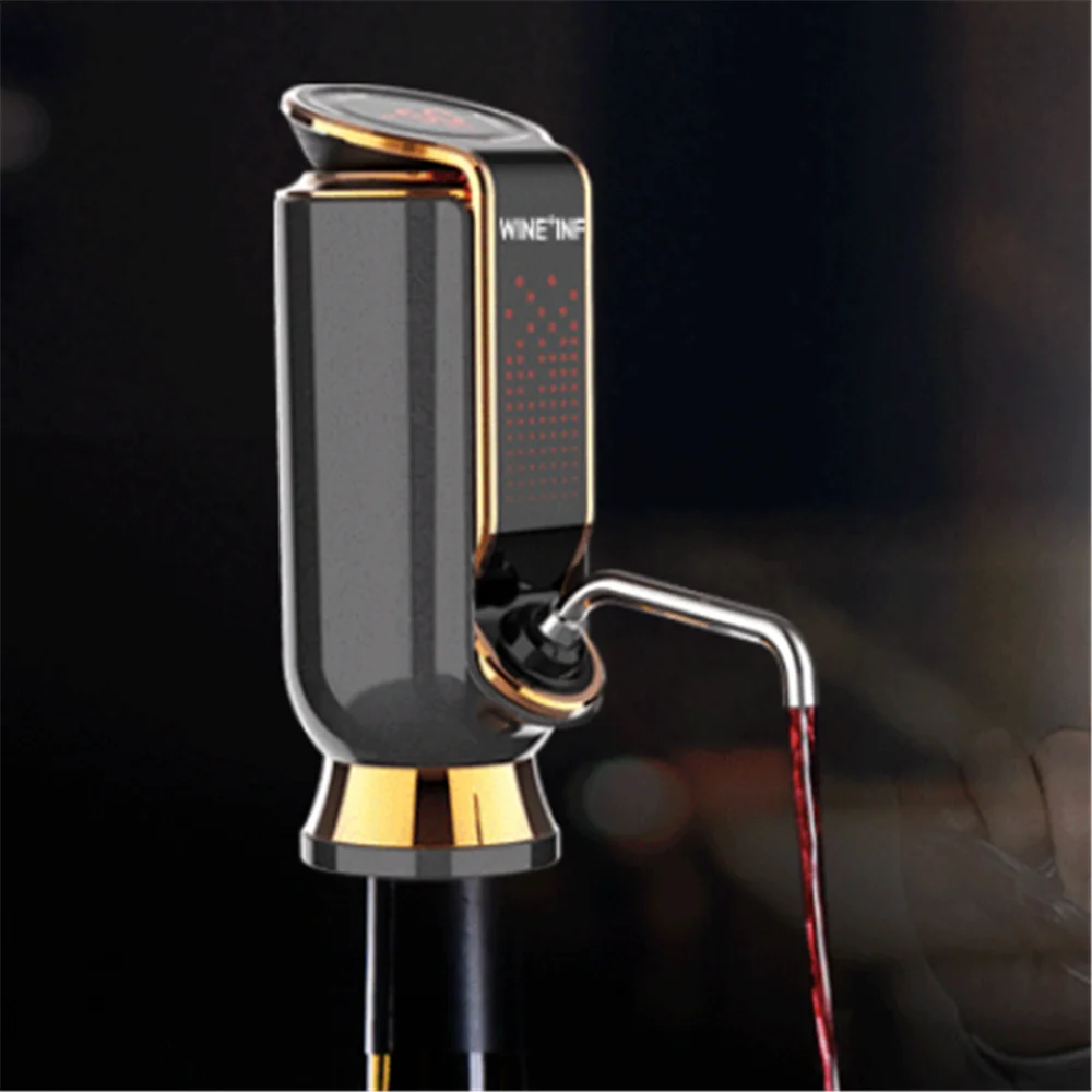 

Electric Wine Aerator USB Charge Wine Decanter Auto Wine Pourer Dispenser Pump Instant Wine Decanter One-Touch Wine Oxidizer