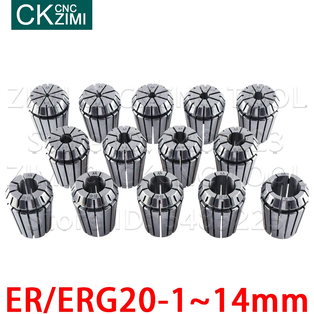 Er20-スプリングクランプ,1mm-14mm,erg20 M1-M24 er erg,cncフライスツールホルダー