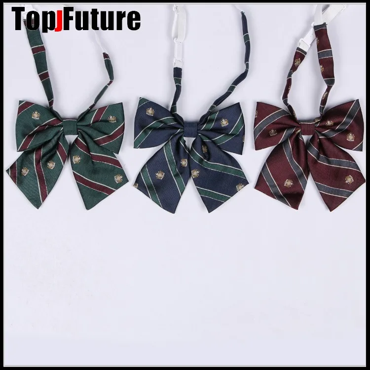 Embroidery Stripe Tie British Japanese School Girls & Boys JK Uniform Neck Tie Students Necktie Cosplay Color