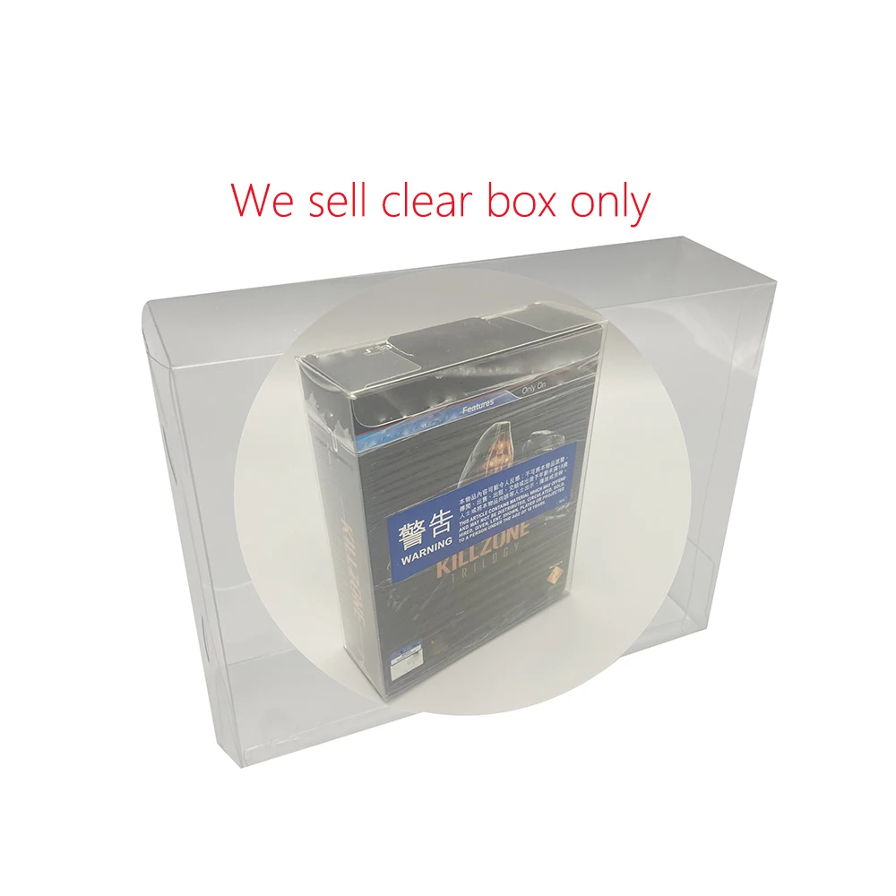 

Clear transparent box cover For PS3 for PS4 3CD collection display storage PET protective box