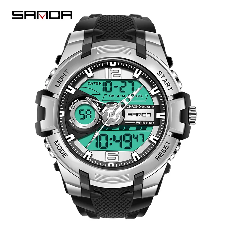 Luxury Sport Outdoor Watch Men Top Brand Men's Electronic Watches Second Chronograph Calendar Display Clock Waterproof Wristwach