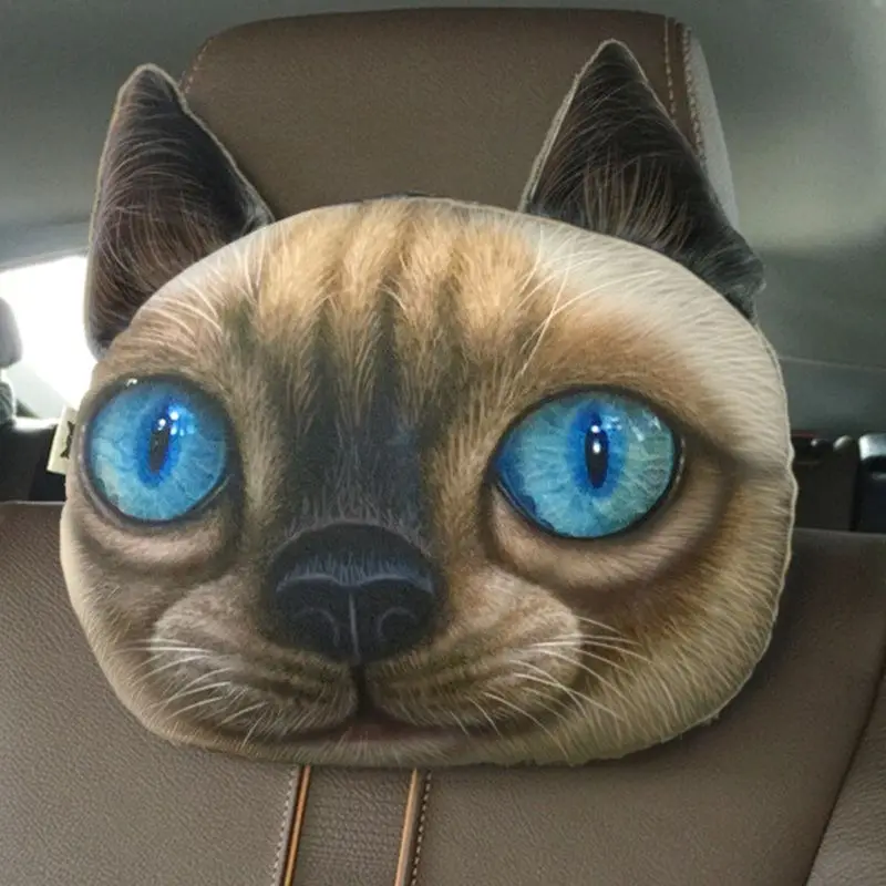 Car Seat Head Cushion Dog Auto Supplies Neck headrest Cat Tiger Car Creative Headrest Car Deat Cushion
