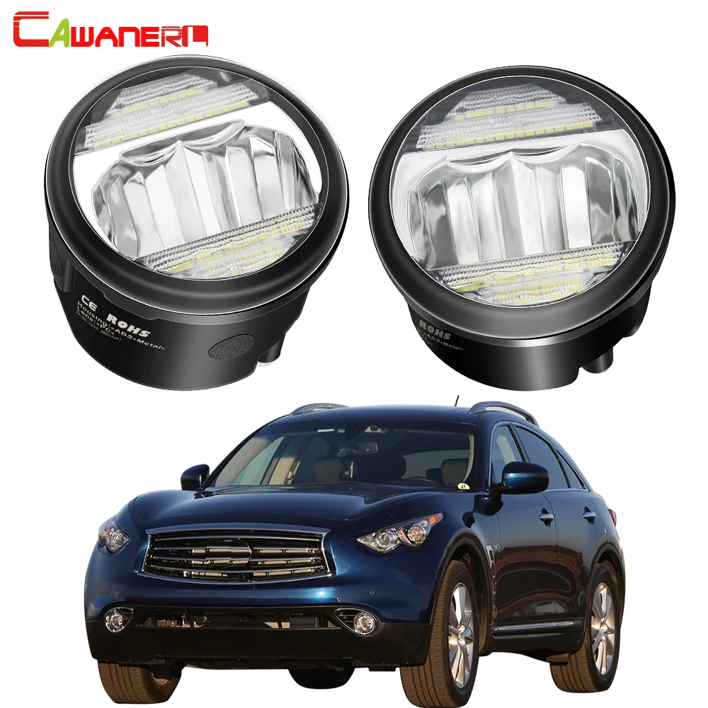 

2in1 Fog Light + DRL For Infiniti QX QX50 QX56 QX70 2006-2014 Car 30W 8000LM Front Bumper Fog Lamp Daytime Running Light H11 12V
