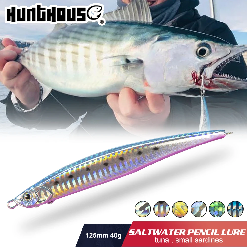 Hunthouse fishing Press heavy pencil lure 125mm/175mm 40g/50g saltwater sinking sea bass perch swimbait long casting jerkbait