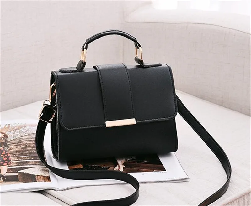 Heißer Verkauf Flap Sling Schulter Taschen für Frauen Einfarbig Umhängetasche Messenger Tasche Geldbörse Weibliche Leder Handtasche Tasche – Detail 12